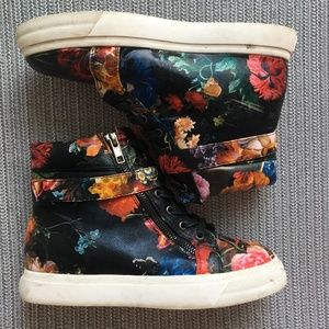 Floral Hi-top sneakers